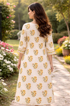 Floral Cotton Kurta Set with Dupatta