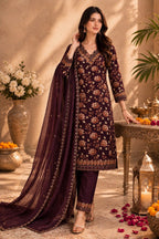 Women’s Pure Cotton Printed Kurta Pant Set with Mul Chanderi Dupatta | Embroidered sequin V-Neck Kurta | Ethnic Floral Kurta Set for Women