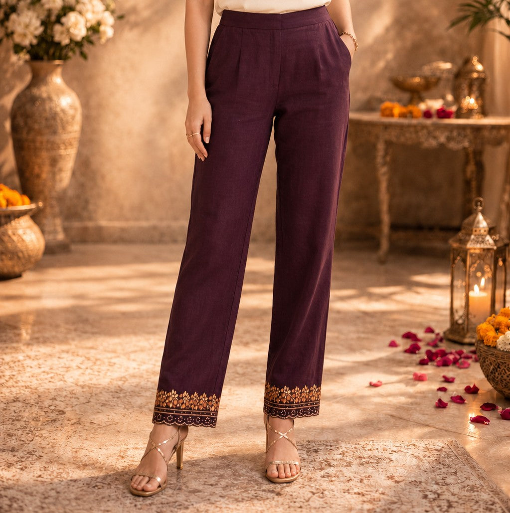 Women’s Pure Cotton Printed Kurta Pant Set with Mul Chanderi Dupatta | Embroidered sequin V-Neck Kurta | Ethnic Floral Kurta Set for Women