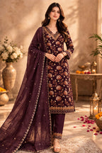 Women’s Pure Cotton Printed Kurta Pant Set with Mul Chanderi Dupatta | Embroidered sequin V-Neck Kurta | Ethnic Floral Kurta Set for Women